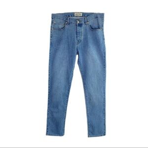 Gold-Wiel High Waisted Button Fly Light Wash Stretch Jeans * Long*